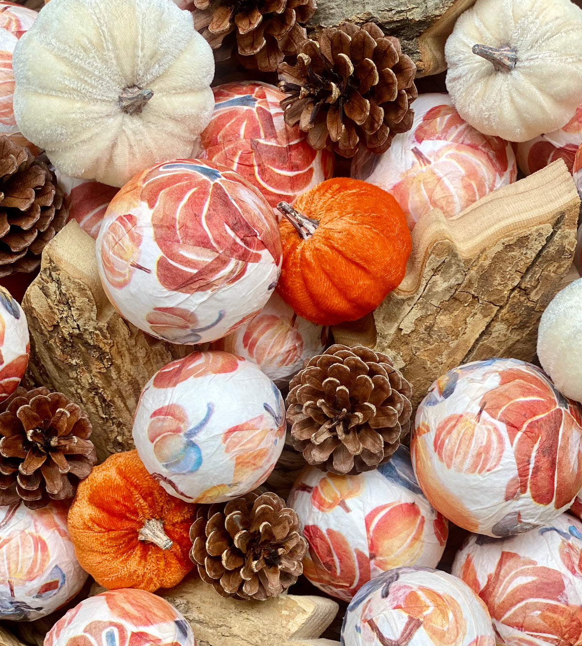 Fall Pumpkins Bowl and Vase Filler | The Hudson Valley Wreath Company