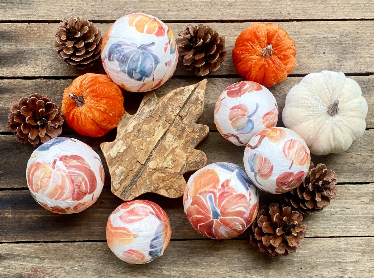 Fall Pumpkins Bowl and Vase Filler | The Hudson Valley Wreath Company