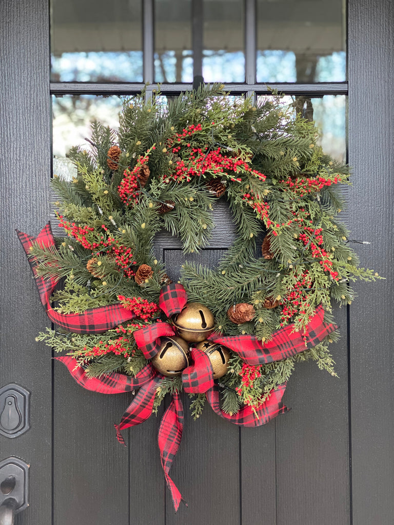 Rustic Winter Wreath with Bells