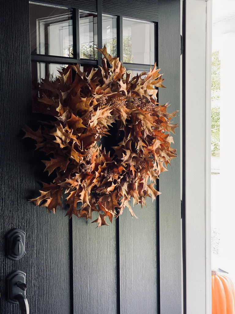 Dried-Look Holly Leaves in Fall Colors with Berries | The Hudson