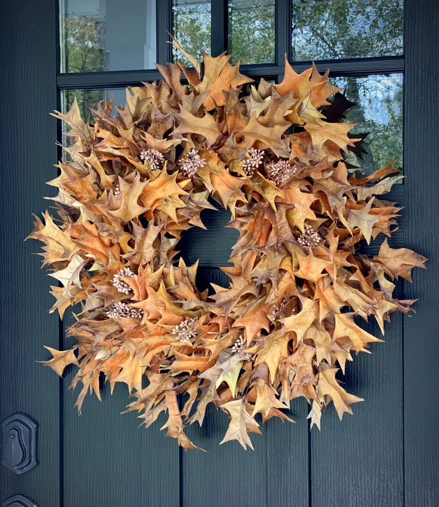 Dried-Look Holly Leaves in Fall Colors with Berries | The Hudson