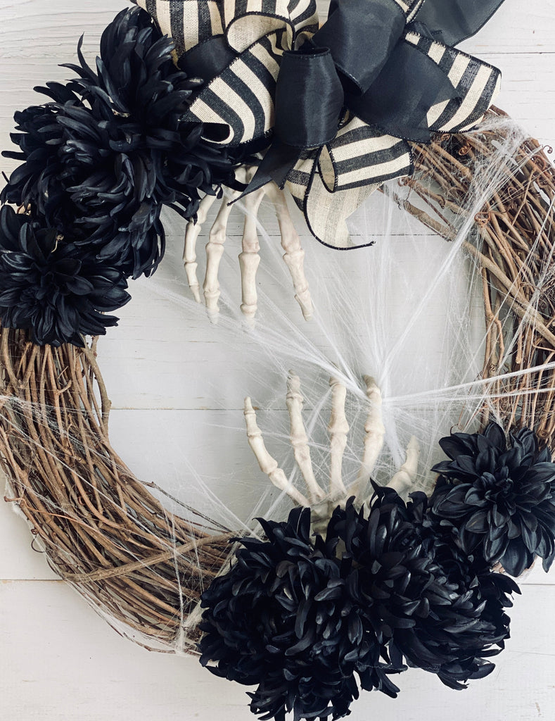 Halloween Skeleton Hand Wreath