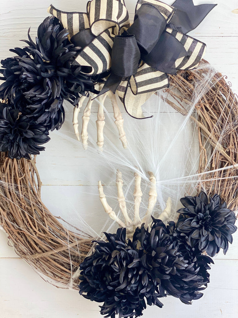 Halloween Skeleton Hand Wreath