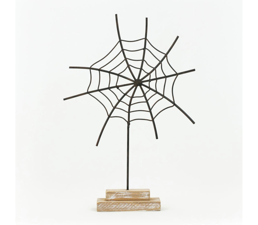 Metal Spider Web Stand 12”