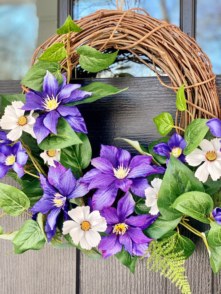 Purple Clematis Wreath