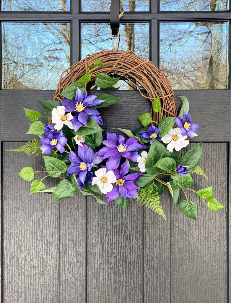 Purple Clematis Wreath