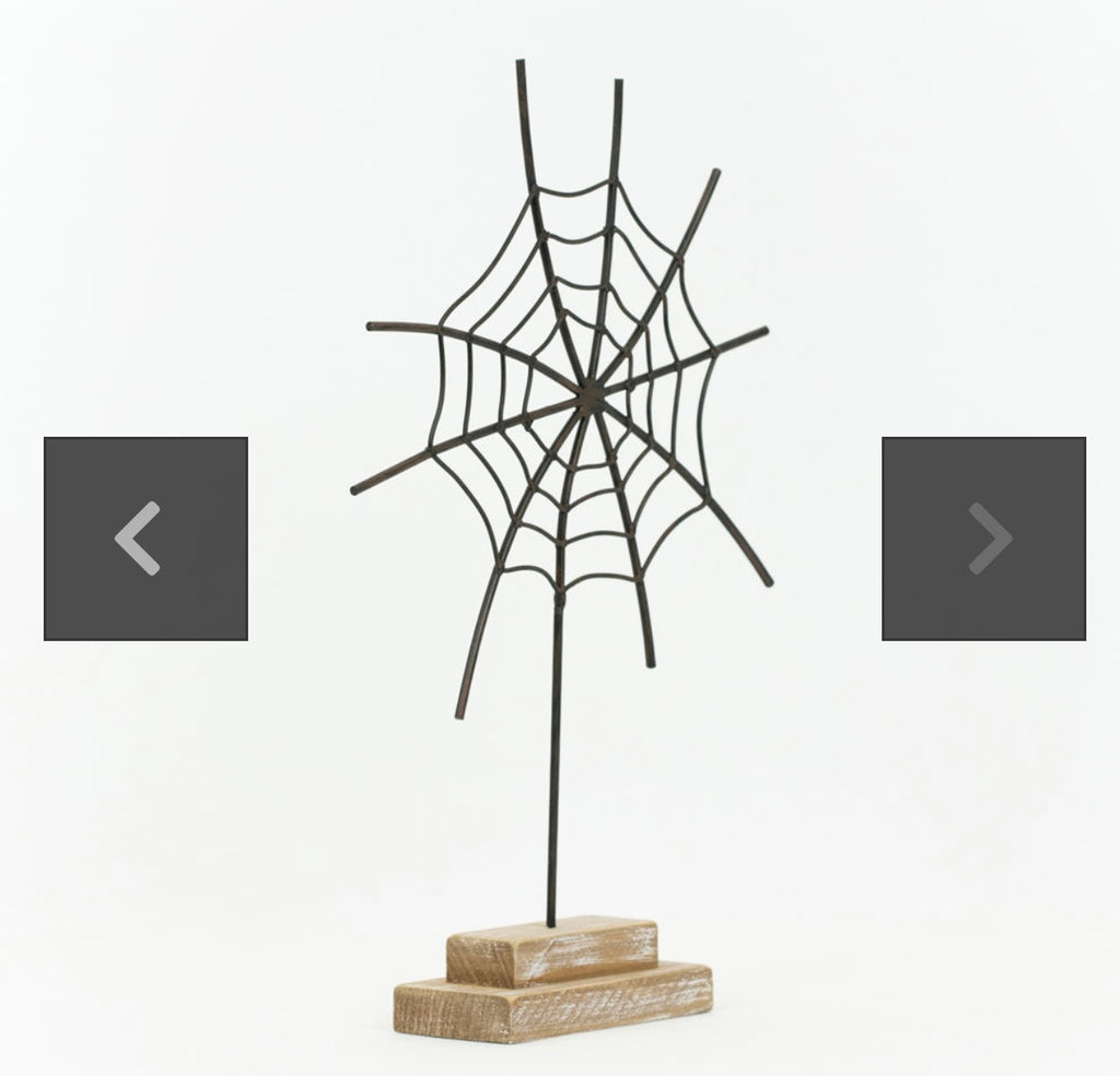 Metal Spider Web Stand 12”
