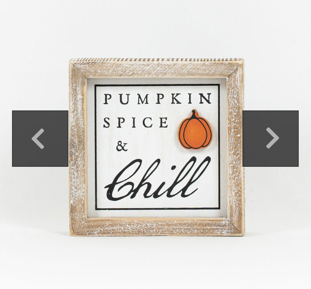 Pumpkin Spice / Here for the Boos Reversible Sign